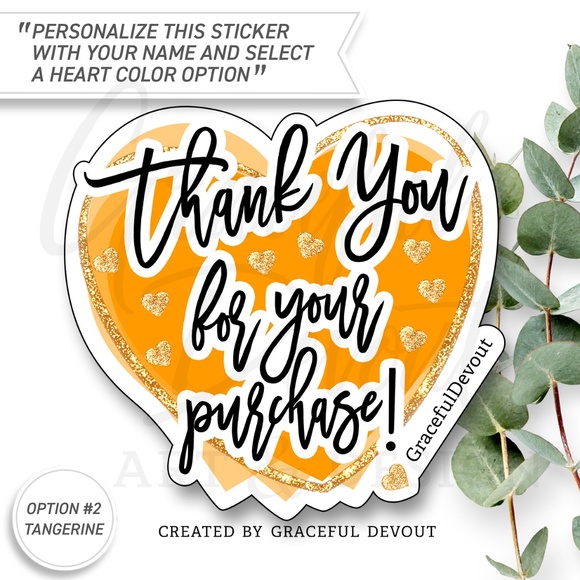 Thank You For Your Purchase! -Sticker 2" (inches)(48ct.) [GD192-48] - Picture 3 of 14